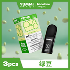 YUMMI Pods 3pc | Compatible with RELX - Mung Beans flavor, 20mg/mL nicotine, 3 pieces, leak-resistant design