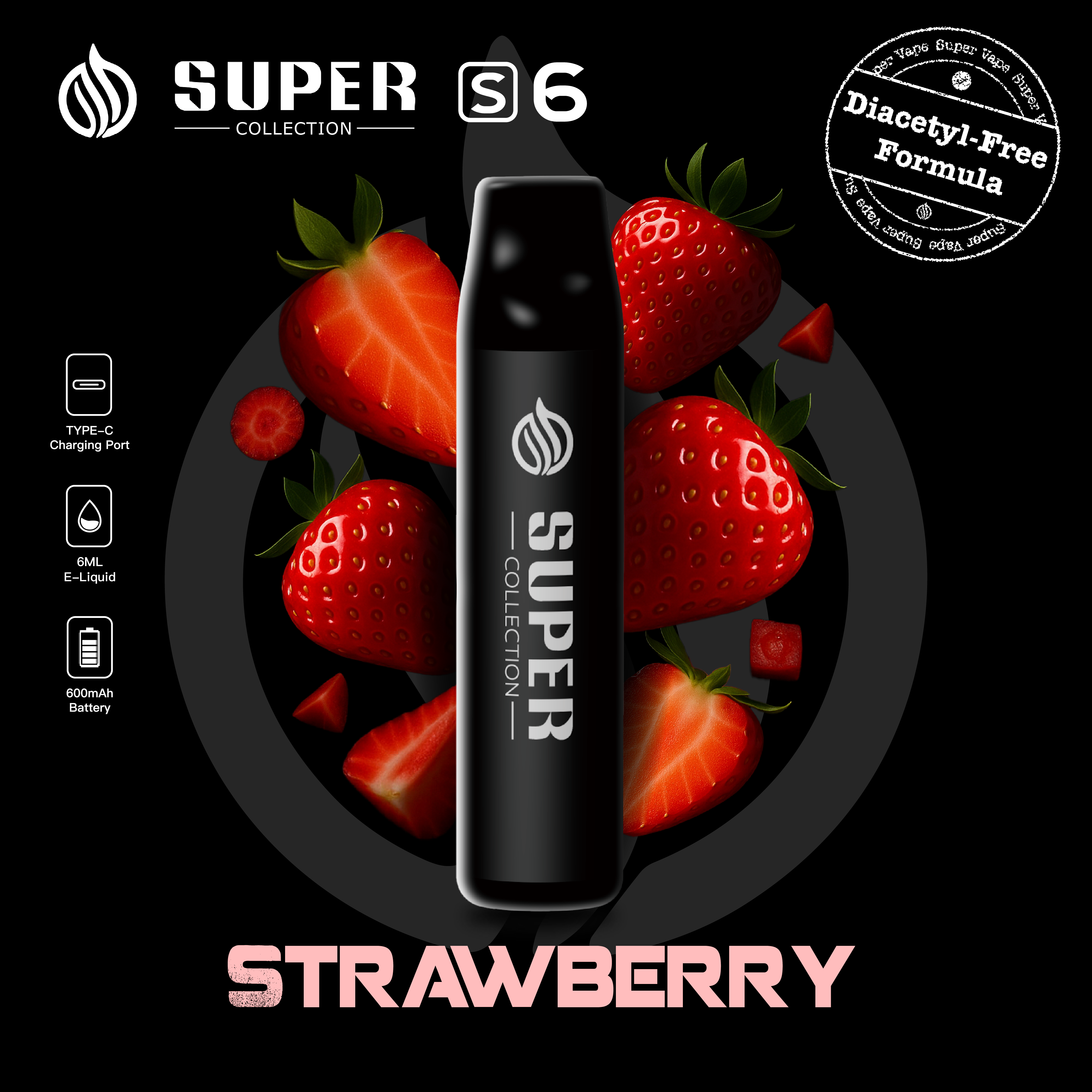 Super Collection S6 Disposable | Nicotine Free Available