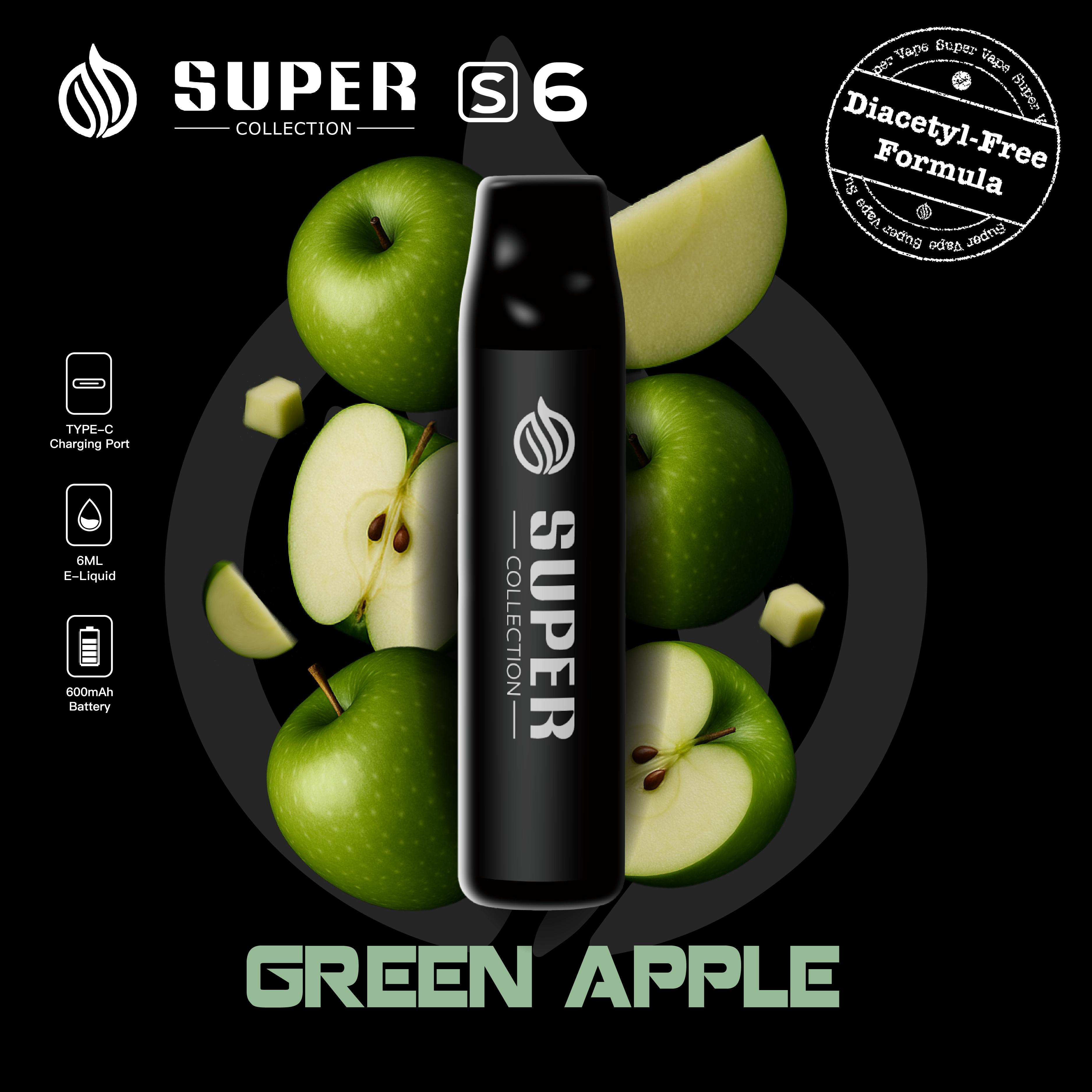 Super Collection S6 Disposable | Nicotine Free Available
