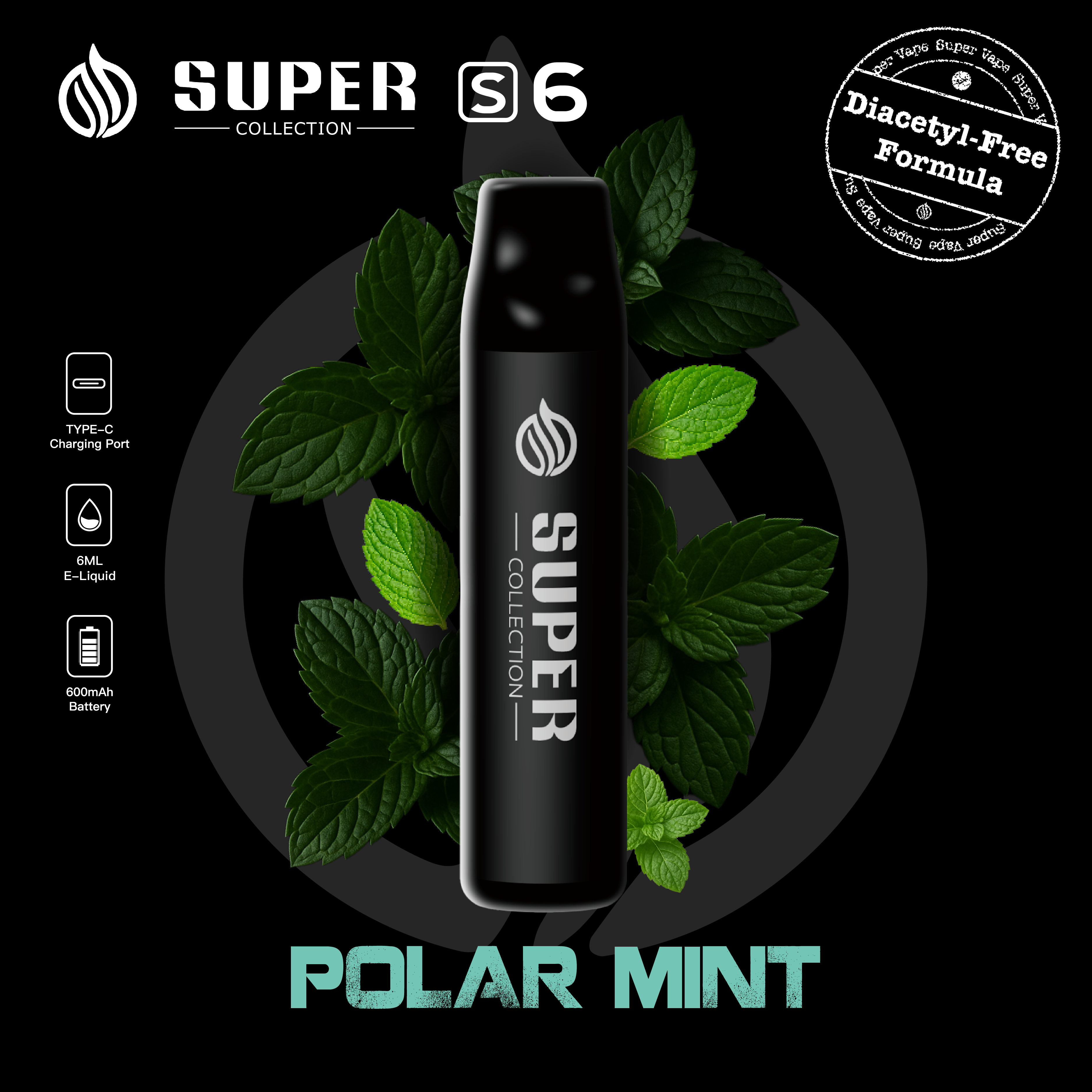 Super Collection S6 Disposable | Nicotine Free Available