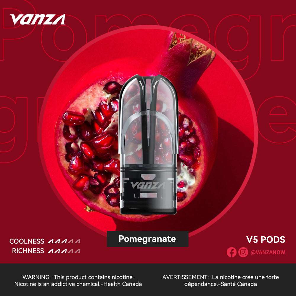 Vanza V5 Pods - Relx Compatible pomegranate ice
