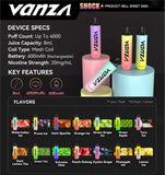 Vanza Shock+ 4000Puffs Disposable Vape