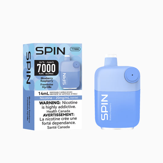 Spin T7000 Disposable Rechargeable Vape - Blueberry Raspberry