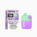Spin T7000 Disposable Rechargeable Vape - Grape Aloe Ice