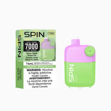Spin T7000 Disposable Rechargeable Vape - Green Apple Grape Ice