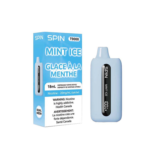 SPIN 9K Rechargeable Disposable Vape - Mint Ice