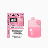 Spin T7000 Disposable Rechargeable Vape - Peach Strawberry Watermelon