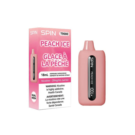 SPIN 9K Rechargeable Disposable Vape - Peach Ice