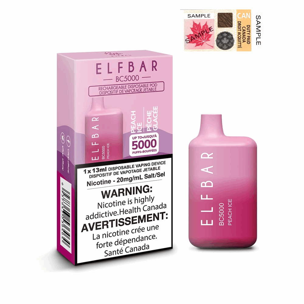 Elfbar BC5000 Disposable Vape Pen - Peach Ice