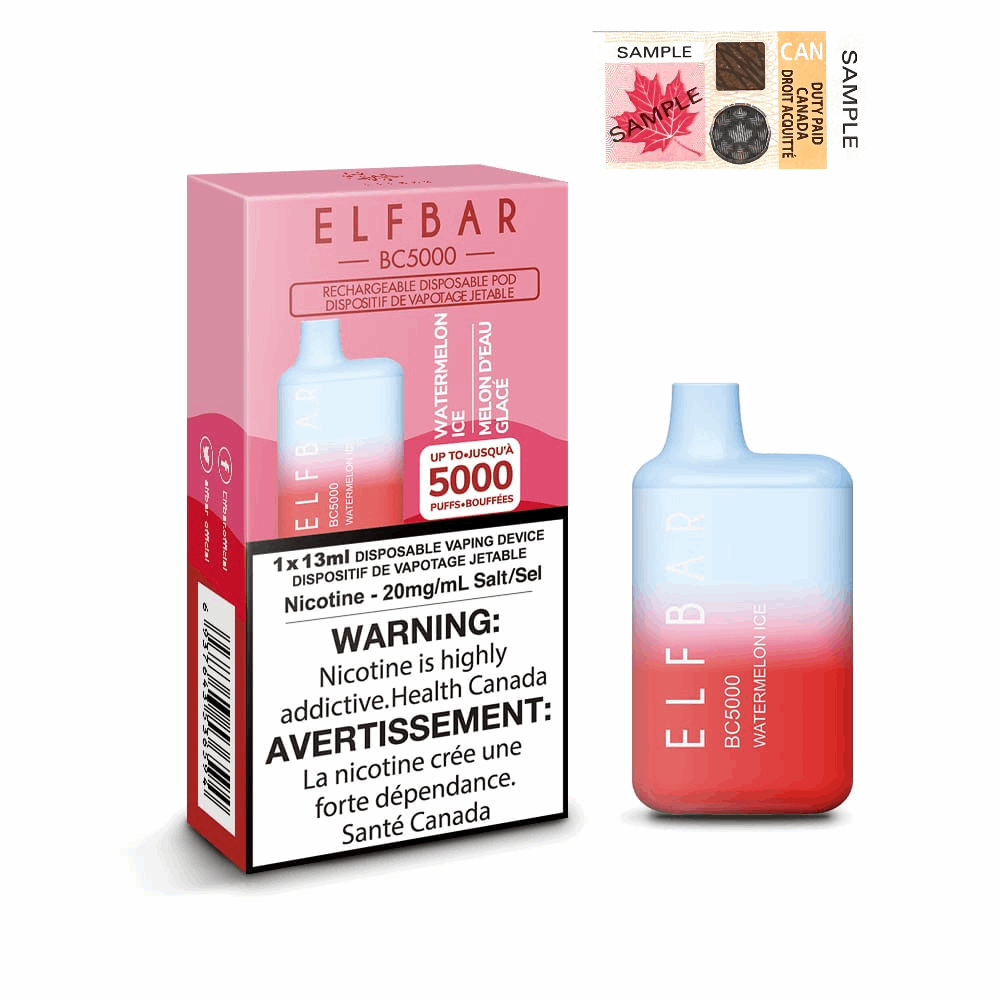 Elfbar BC5000 Disposable Vape Pen - Watermelon Ice