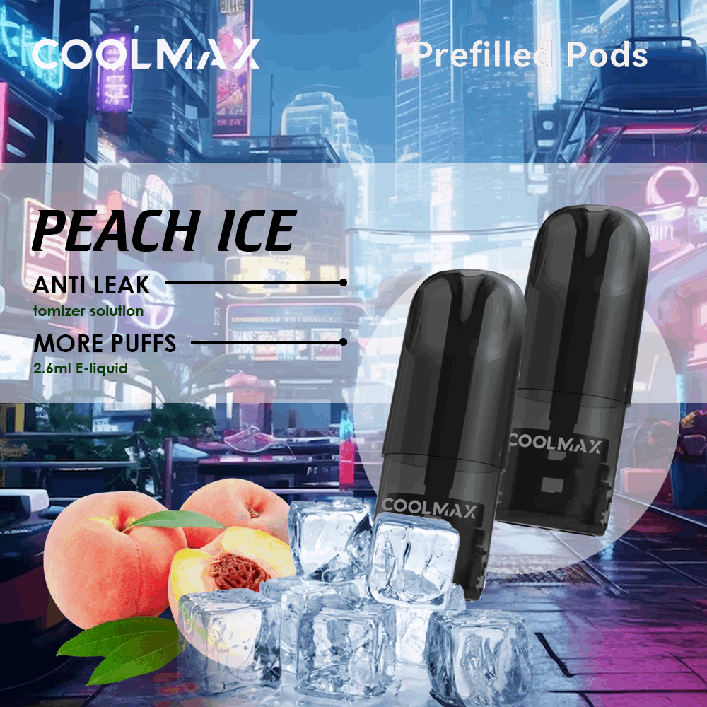 COOLMAX Prefilled Pods - Peach Ice
