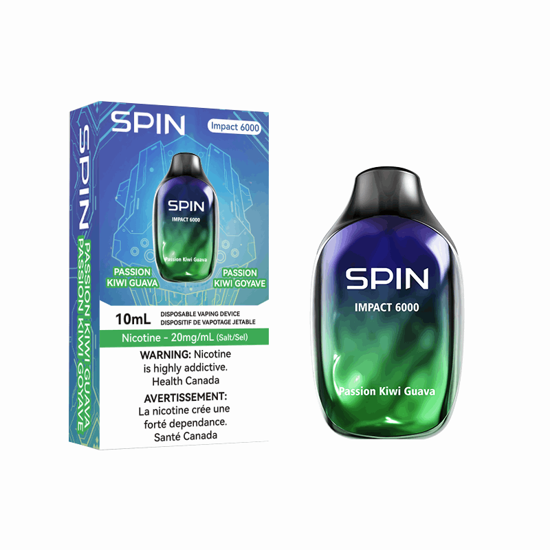 SPIN Impact 6000 Rechargeable Disposable Vape - Passion Kiwi Guava