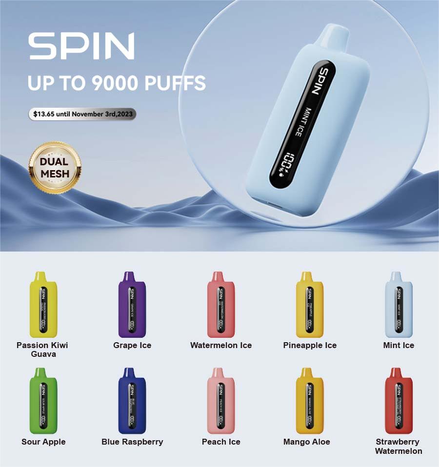 SPIN 9K Rechargeable Disposable Vape